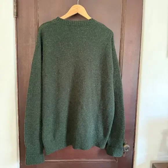 PENDLETON | Hunter Green Shetland Wool Crew Neck Sweater | 2XL - Picture 2 of 4